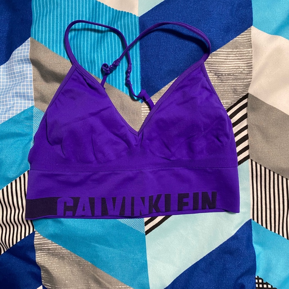 Calvin Klein purple sports bra